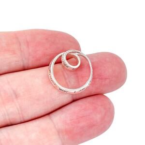 Vintage Sterling Silver Spiral Message Pendant | 925 Inspirational Jewelry